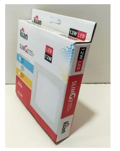 Painel Plafon Led 12w Quadrado Sobrepor Luminária - Kian 16 x 16 branco