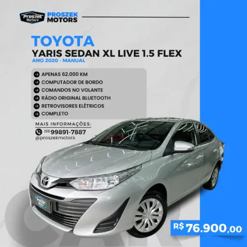 Toyota Yaris XL Live Sedan 1.5 Flex 16V 4P MEC 2020