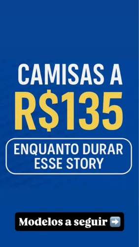 Camisas Esportivas a R$135 promoção 