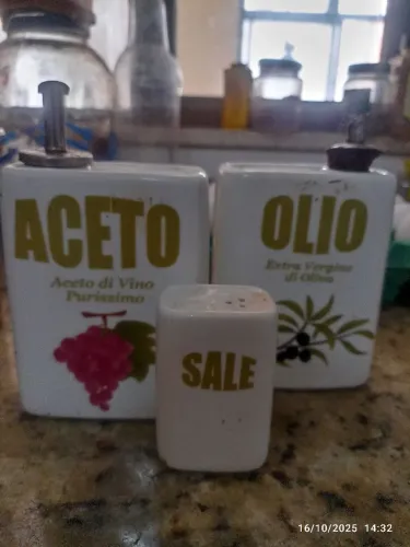 Galheteiro porcelana italiano lindo!