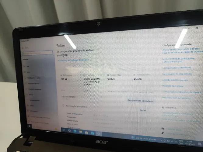 Notebook Acer 15" polegadas TOP