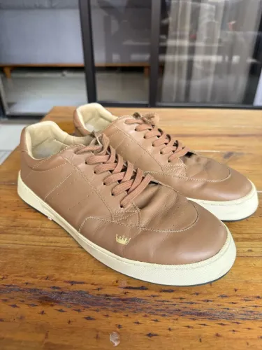 Sapatenis masculino Osklen Soho original - couro caramelo