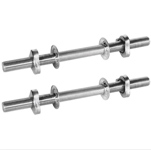 Par de barras halteres musculação rosqueável