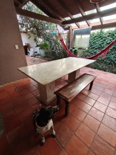 Mesa de mármore grande retangular 