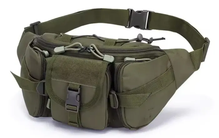 Pochete, mochila de cintura militar VERDE OLIVA - perfeita para aventuras!