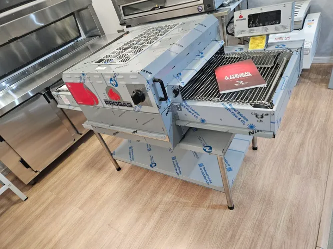 forno de esteira híbrido gás + elétrico boca 40cm ou 50cm - novo a pronta entrega