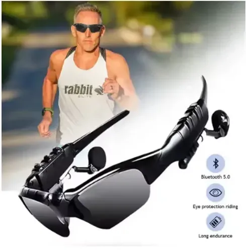 Óculos De Sol Bluetooth Mp3 Com Fone Ouvido Microfone Academia Fitness Caminhada Bike z925