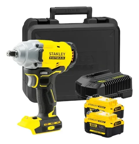 CHAVE DE IMPACTO STANLEY 1/2POL 650NM C/2BAT 20V 4AH MA +MALETA TSTA