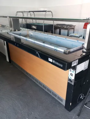 Buffet AQUECIDO 10 cubas+tampas inox GELOPAR 