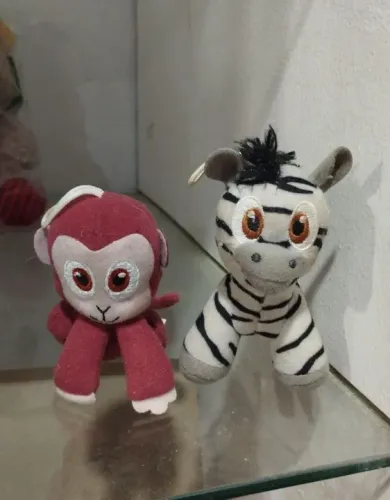 Kit 2 Bichos Kinder Ovo Antigo (Macaco e Zebra)