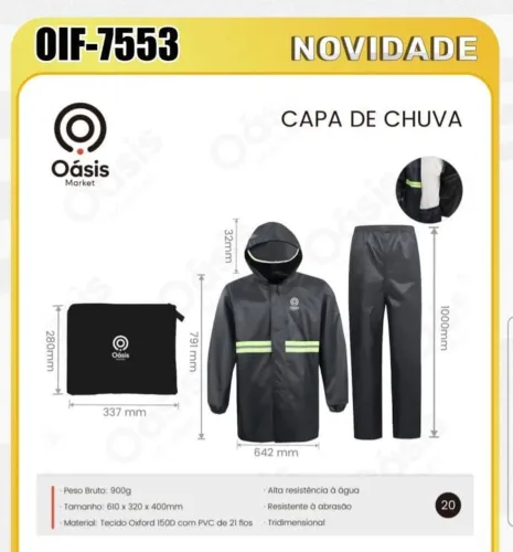 Capa de chuva para motoqueiro