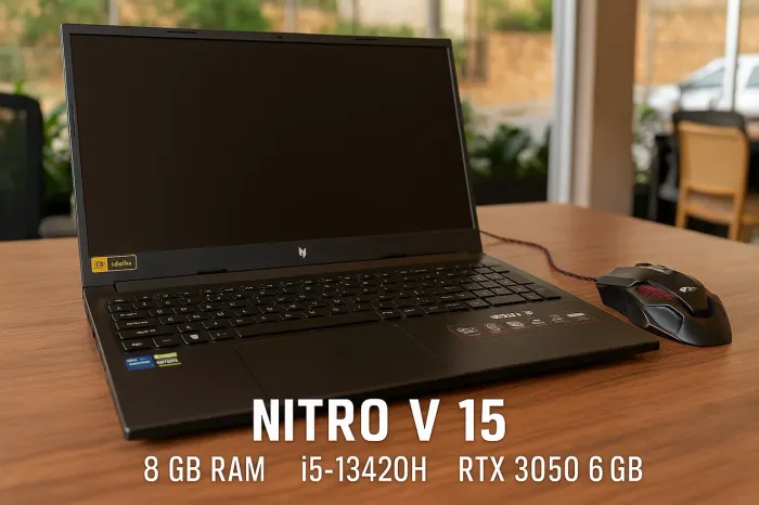 Acer Nitro V15 Gamer ? i5 13420H ? RTX 3050 6GB ? Lindo e Impecável!