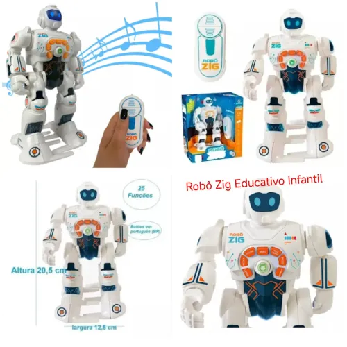 Robô Zig Educativo Infantil - Brinquedo Eletrônico