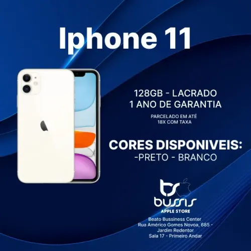 Iphone 11 128 Gb Branco | Lacrado Novo | Loja Fisica