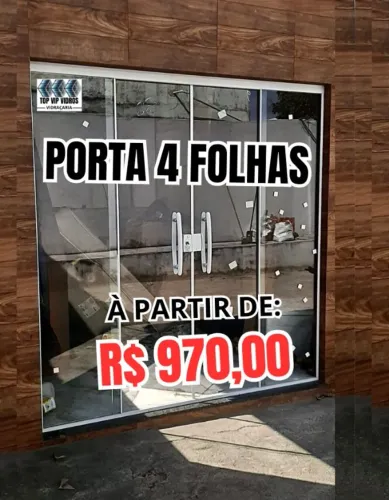 PORTA 4 FOLHAS DE BLINDEX - FRETE GRÁTIS 