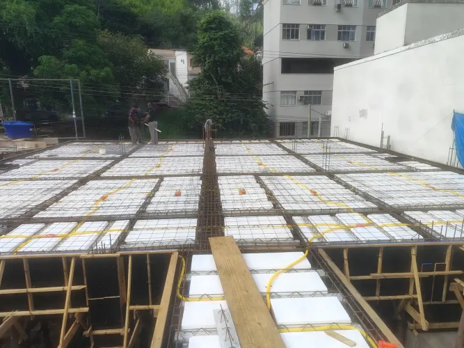 Laje treliça e concreto 