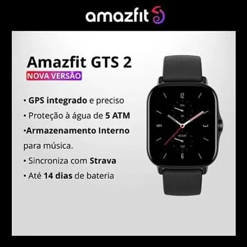 Smartwatch Amazfit GTS 2 Nova Versão - AMOLED 1,65? GPS