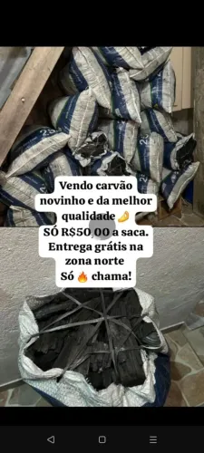 Carvão novinho de alta qualidade