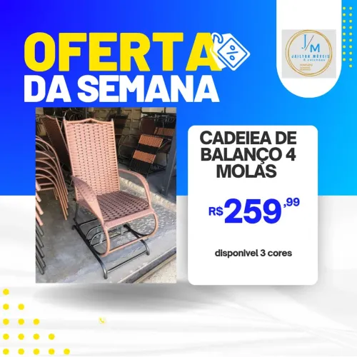 Cadeira de Balanço com 4 Molas - Oferta da Semana!