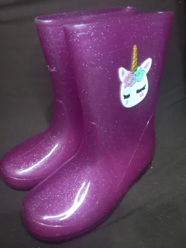 Botas de Chuva Infantil Unicórnio - Brilho e Magia!