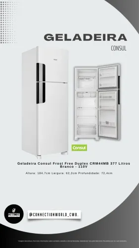 Geladeira Frost Free Duplex Consul 377 Litros branca - CRM44MB