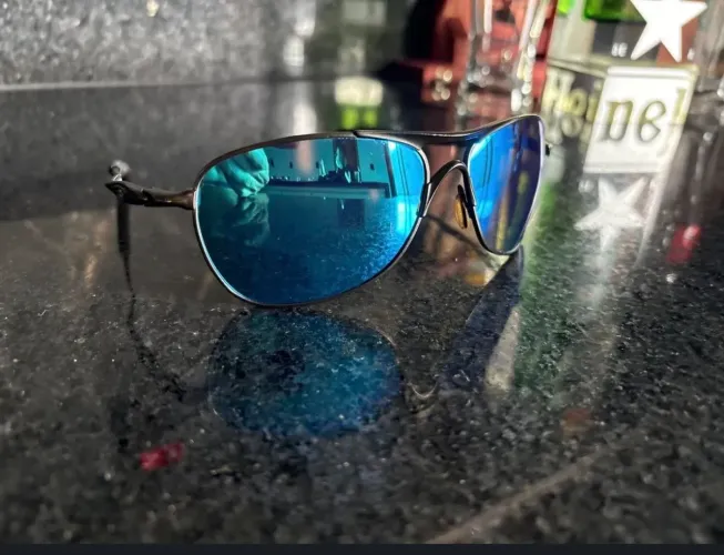 Oakley Crosshair OO6014 com lente azul espelhada super conservado original 