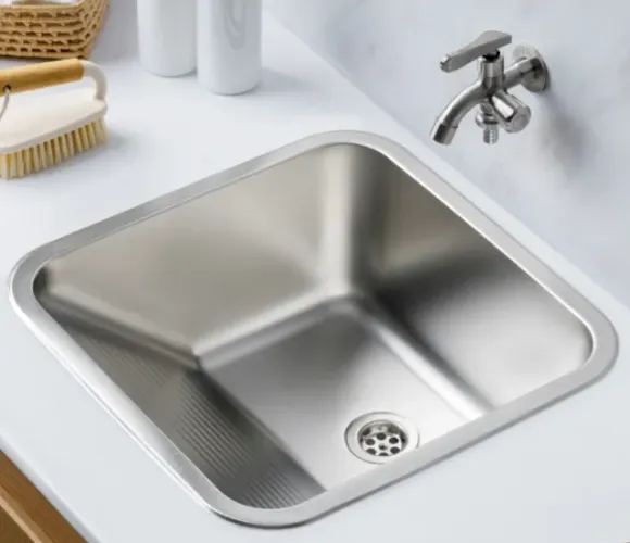 Tanque Aço Inox Monobloco 45 cm Atikum