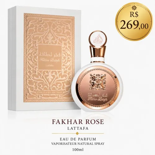 Perfume Arabe Feminino Fakhar Rose 100ml