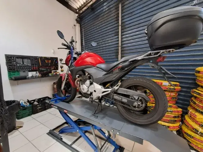 Elevador Pneumatico Rampa Pra Motos até 400kg Krebs