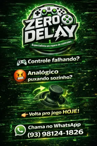 Reparo e venda de controle de vídeo games.
