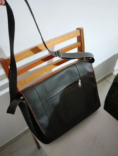 Notebook Bolsa de Couro Marrom 