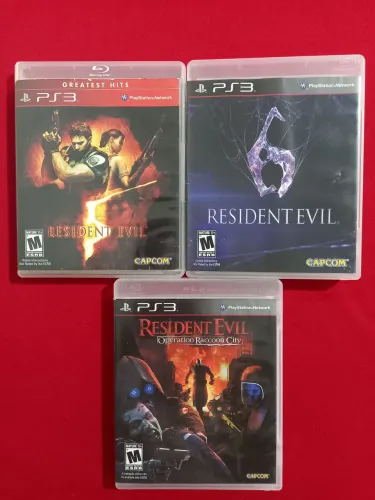 Resident Evil 5, 6, Operation Recon City - PS3 - R$ 140,00 os 3 jogos juntos (lote)
