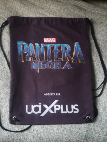 mochila pantera negra - estilo saco ccxp marvel / disney