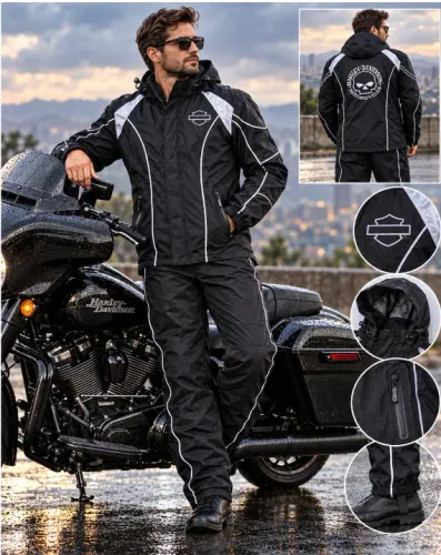 Conjunto Chuva Harley-Davidson Original Tam. M - Seminovo  - 98363-15VW