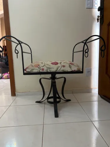 Cadeira de ferro decorativa ferro maciço 
