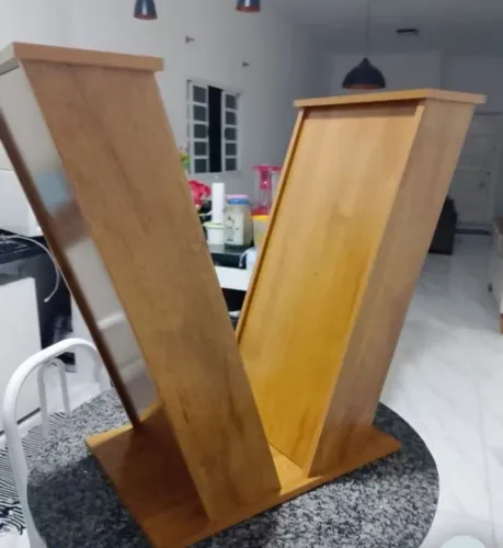 Pé de Mesa MDF Formato V Para Tampos 120 a 160cm - Base Firme Cozinha Sala Jantar