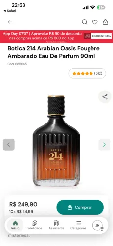 Botica 214 Arabian Oasis Fougère Ambarado Eau De Parfum 90ml