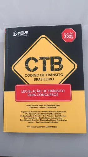 Apostila Código De Trânsito Brasileiro 2025 - Legislação De Trânsito Para Concursos
