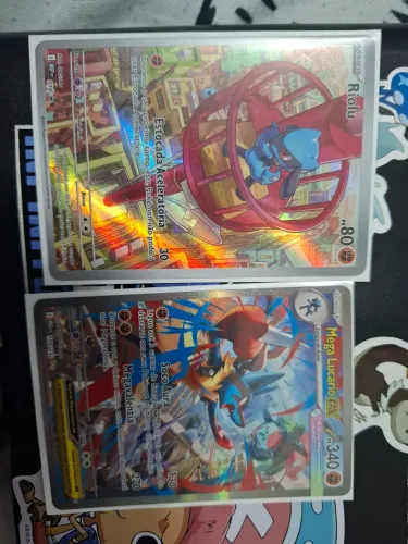 Carta Pokemon Mega Lucario ex + Riolu Promo