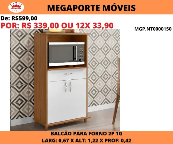 Balcão para Forno/Micro-Ondas