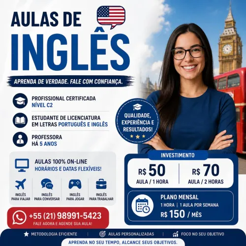 Professora de inglês - Aulas particulares
