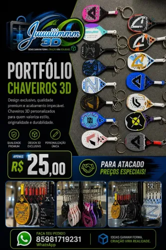 Chaveiro raquete de Beach tennis