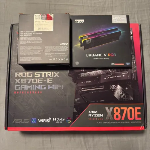 Kit am5 9800x3d + x870e-a rog Strix + 32gb 6000mhz
