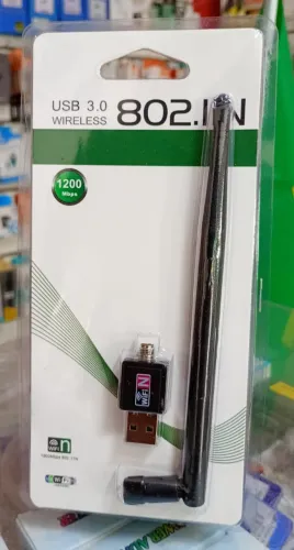 Adaptador Antena Receptor Wi-Fi USB 1200 Mbps Wireless 802.11n - Novo