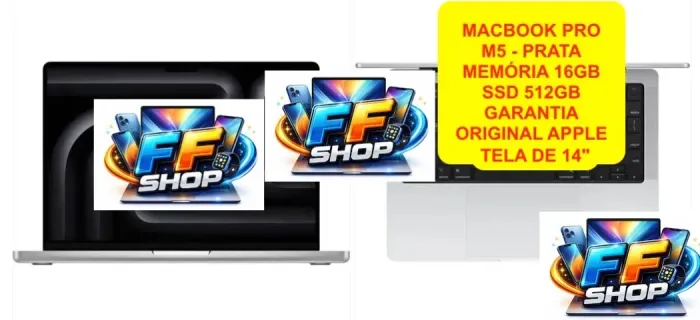 MacBook Pro 2025 Apple M5 / Memória 16GB / SSD 512GB / 14.2 NOVO. Até 18 x