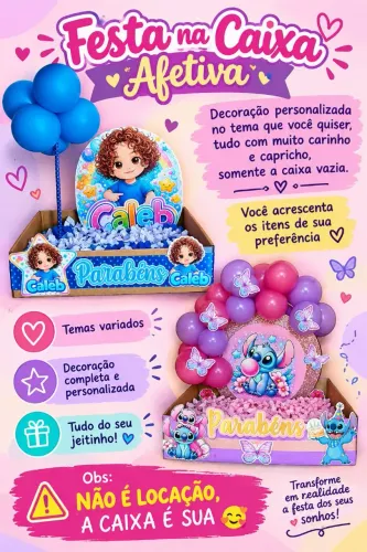 Caixa cenário Afetiva 