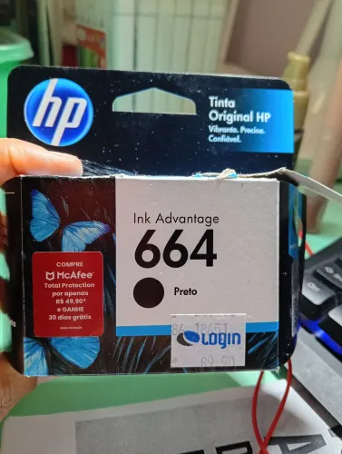 Cartucho 664 preto para impressora