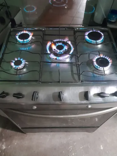 Fogão inox 5 bocas funcionando ok