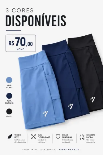 Short com bolso 