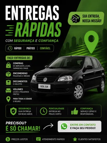 ? Faço entregas rápidas e com segurança!
